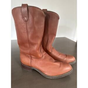 Western Cowboy Vintage Leather Brown Boots Vulcan 0933351-9096 Men Size 13 EW